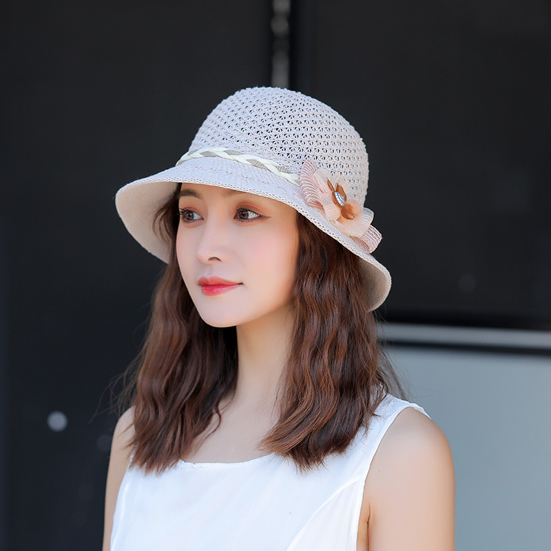 2021, noua vară, solidă, cu adâncime, pălării de paie, respirabile, pentru femei, accesorii cu flori, șapci de soare pentru plajă de vară