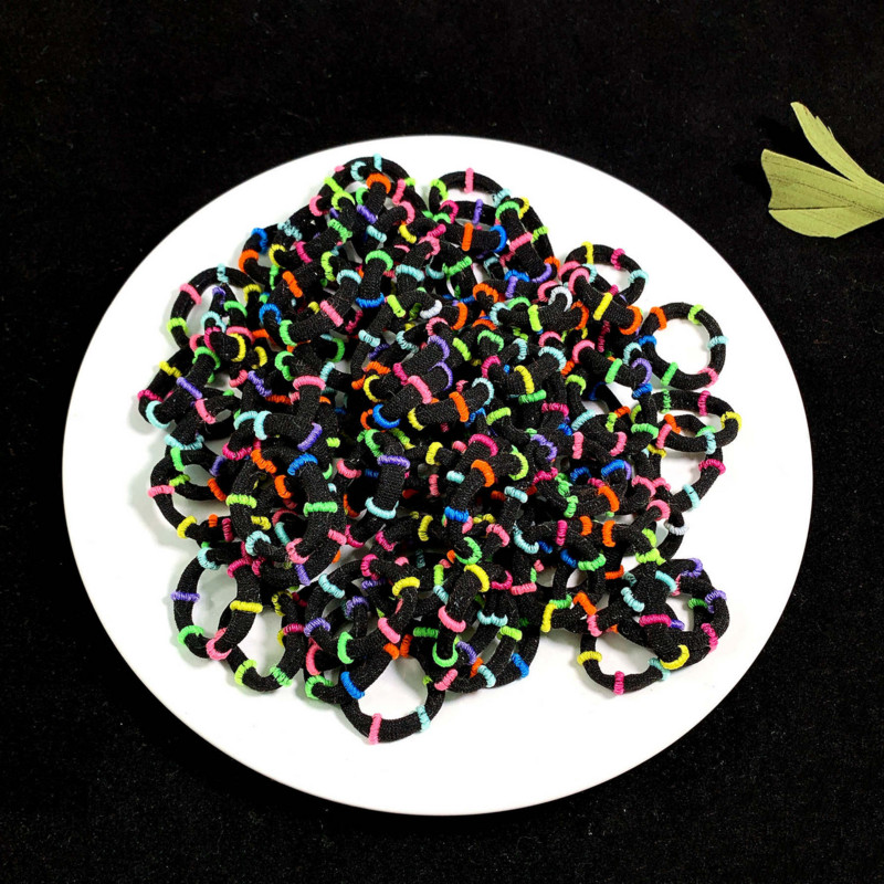100 ks nylonových gumičiek do vlasov pre dievčatká, farebných držiakov na cop, gumičiek do vlasov, doplnkov pre dievčatá