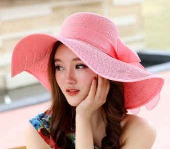 Ženski šešir od slame za sunčanje u 24 boje sa širokim obodom UPF 50, ljetni šešir, sklopivi sklopivi floppy šešir za plažu s velikom mašnom