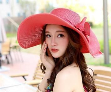 Ženski šešir od slame za sunčanje u 24 boje sa širokim obodom UPF 50, ljetni šešir, sklopivi sklopivi floppy šešir za plažu s velikom mašnom