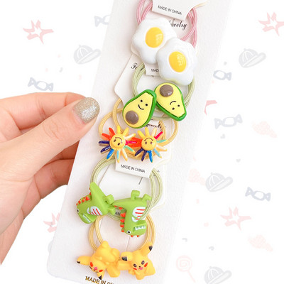 10 kom./set. Slatke elastične gumice za kosu za djevojčice, držač za konjski rep, dječje mekane gumice za kosu, dječji dodaci za kosu