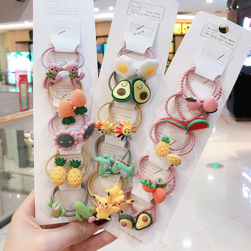 10 kom./set. Slatke elastične gumice za kosu za djevojčice, držač za konjski rep, dječje mekane gumice za kosu, dječji dodaci za kosu