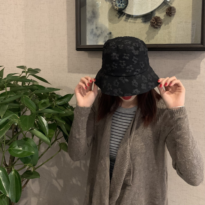 Korejska verzija ribarskog šešira s cvjetnom čipkom Ženska divlja kapa za proljeće i jesen Šeširi za sunčanje s kratkim obodom Temperament Out Shopping Kapa za lonce