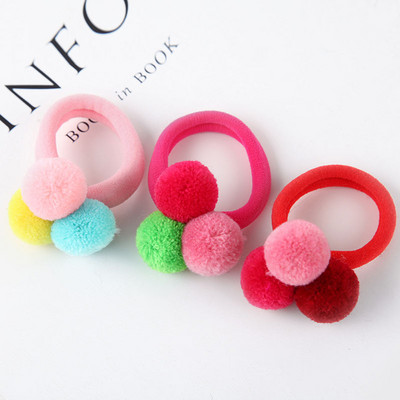 AIKELINA 3PCS. Slatke 3 loptice, elastične gumice, držači za kosu, gumice, modni dječji slatkiši, dodaci za kosu za djevojčice