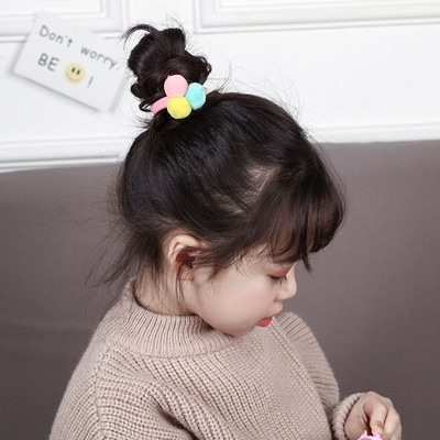 AIKELINA 3PCS. Slatke 3 loptice, elastične gumice, držači za kosu, gumice, modni dječji slatkiši, dodaci za kosu za djevojčice