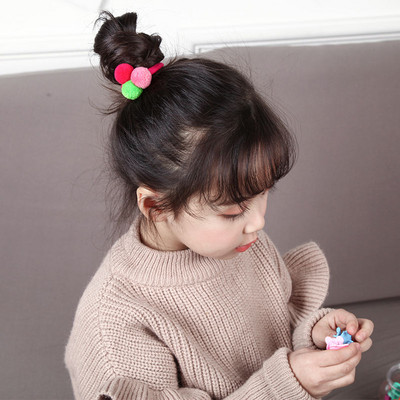 AIKELINA 3PCS. Slatke 3 loptice, elastične gumice, držači za kosu, gumice, modni dječji slatkiši, dodaci za kosu za djevojčice