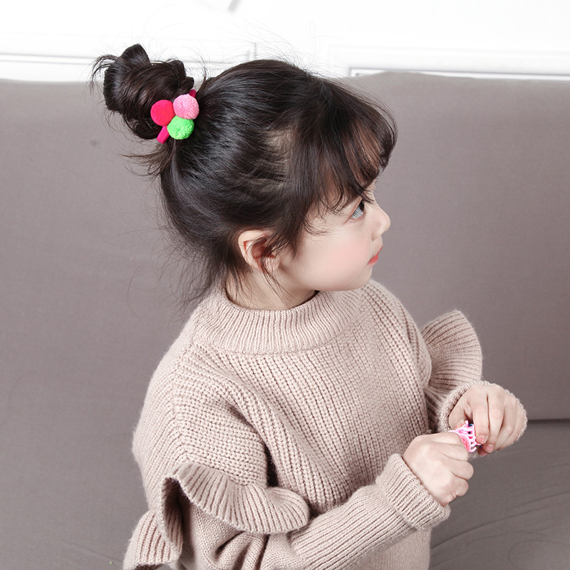 AIKELINA 3PCS. Slatke 3 loptice, elastične gumice, držači za kosu, gumice, modni dječji slatkiši, dodaci za kosu za djevojčice