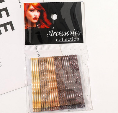 24Pcs Ton boja za žene, dame, djevojke, svjetlucave ukosnice, nevidljivi valovi, kopče za kosu, kopče za kosu, dodaci QY123013