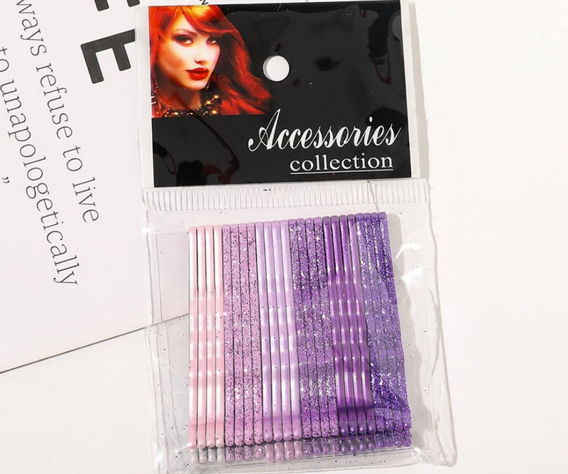 24Pcs Ton boja za žene, dame, djevojke, svjetlucave ukosnice, nevidljivi valovi, kopče za kosu, kopče za kosu, dodaci QY123013