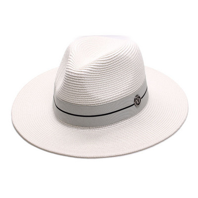 Novi ljetni panama šešir za žene 2022., crni slamnati šešir s vrpcom, modne ženske crkvene kape, kapa za plažu, fedora šešir s UV zaštitom