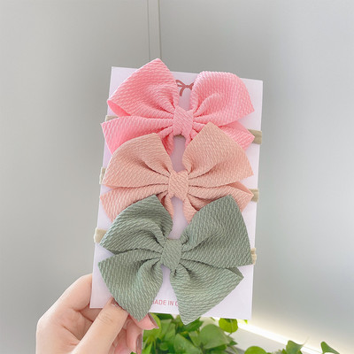 3 vnt./komplektas Kūdikių galvos juostelė Miela vienspalvė lankelis mergaičių galvos juostelės elastinės lanksčios naujagimių plaukų juostelės turbanas vaikams plaukų aksesuarai