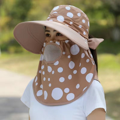 Novi šeširi za sunčanje za branje čaja Modni ženski pokrivač za lice Preklopivi panama šešir sa širokim obodom Vanjski pokrivač za muškarce Prozračna anti-UV Bucke kapa