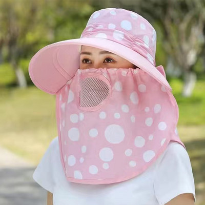 Novi šeširi za sunčanje za branje čaja Modni ženski pokrivač za lice Preklopivi panama šešir sa širokim obodom Vanjski pokrivač za muškarce Prozračna anti-UV Bucke kapa