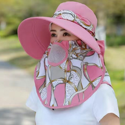 Novi šeširi za sunčanje za branje čaja Modni ženski pokrivač za lice Preklopivi panama šešir sa širokim obodom Vanjski pokrivač za muškarce Prozračna anti-UV Bucke kapa