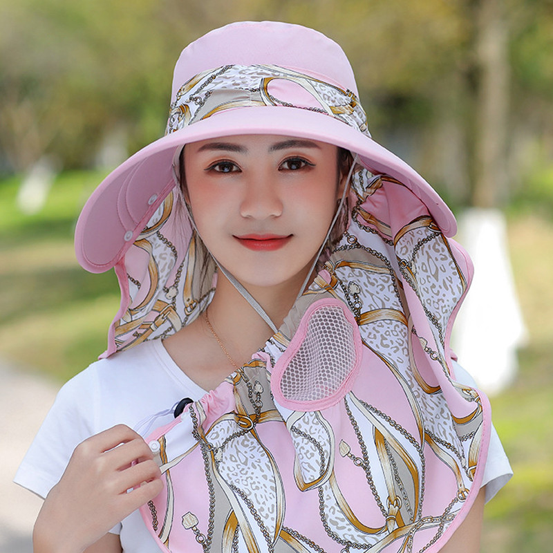 Novi šeširi za sunčanje za branje čaja Modni ženski pokrivač za lice Preklopivi panama šešir sa širokim obodom Vanjski pokrivač za muškarce Prozračna anti-UV Bucke kapa