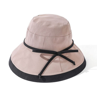 Pălării pentru soare cu boruri largi de primăvară, vară, șapci Panama, pentru femei, îmbrăcăminte pe două părți, șapcă pliabilă portabilă în aer liber