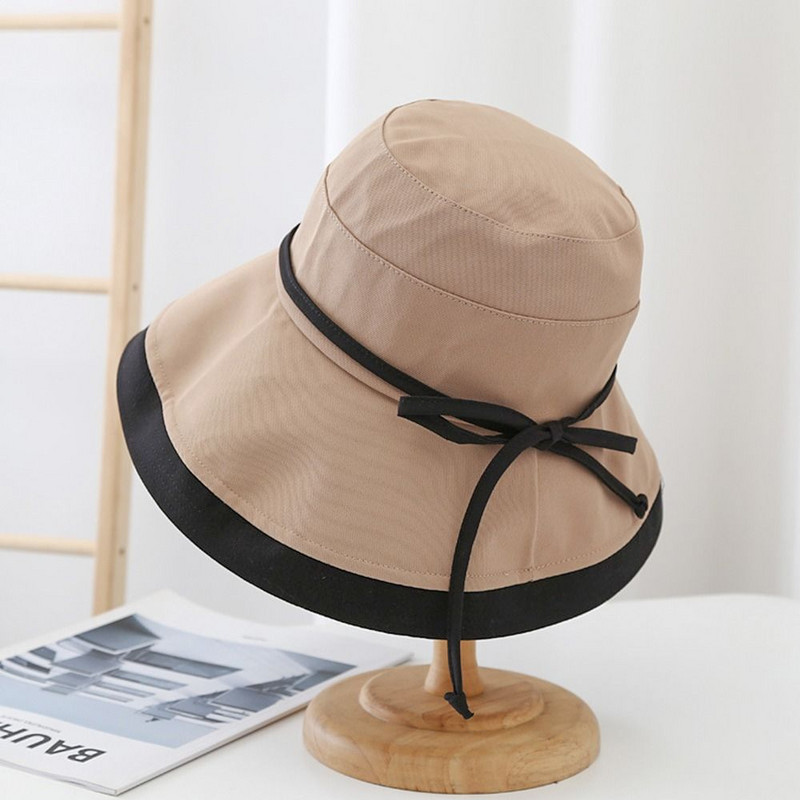 Pălării pentru soare cu boruri largi de primăvară, vară, șapci Panama, pentru femei, îmbrăcăminte pe două părți, șapcă pliabilă portabilă în aer liber