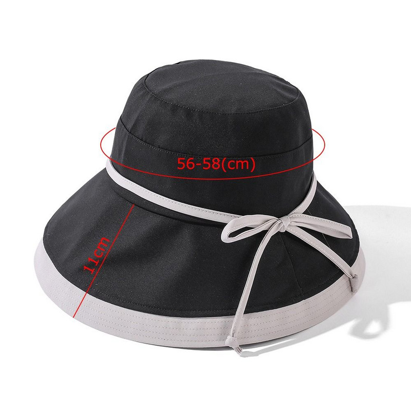 Pălării pentru soare cu boruri largi de primăvară, vară, șapci Panama, pentru femei, îmbrăcăminte pe două părți, șapcă pliabilă portabilă în aer liber