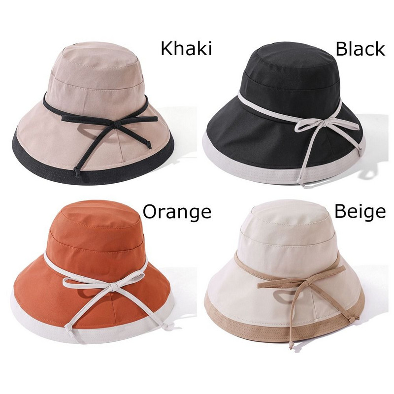 Pălării pentru soare cu boruri largi de primăvară, vară, șapci Panama, pentru femei, îmbrăcăminte pe două părți, șapcă pliabilă portabilă în aer liber