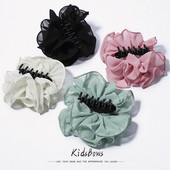 Korejske djevojke, slatki šifon, veliki cvijet, kopče za kosu, kopče za žene, ukrasi za kosu za odrasle, dodaci za kosu, kopča za kosu, kopča za morskog psa