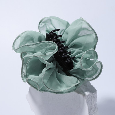 Korejske djevojke, slatki šifon, veliki cvijet, kopče za kosu, kopče za žene, ukrasi za kosu za odrasle, dodaci za kosu, kopča za kosu, kopča za morskog psa