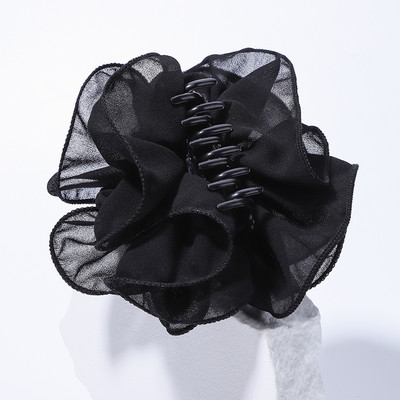 Korejske djevojke, slatki šifon, veliki cvijet, kopče za kosu, kopče za žene, ukrasi za kosu za odrasle, dodaci za kosu, kopča za kosu, kopča za morskog psa