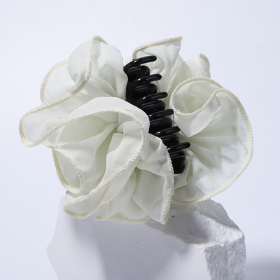 Korejske djevojke, slatki šifon, veliki cvijet, kopče za kosu, kopče za žene, ukrasi za kosu za odrasle, dodaci za kosu, kopča za kosu, kopča za morskog psa