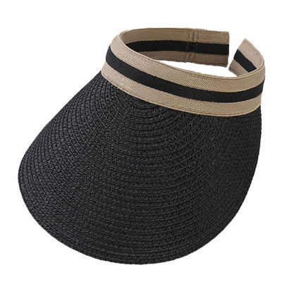 Pălării de paie pentru femei, vară Panama 2022, cu boruri mari goale, parasolară, pălărie de plajă, protecție solară, pescuit în aer liber, șapci pentru femei MZ108