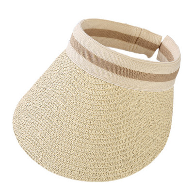 Pălării de paie pentru femei, vară Panama 2022, cu boruri mari goale, parasolară, pălărie de plajă, protecție solară, pescuit în aer liber, șapci pentru femei MZ108