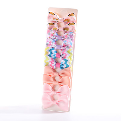 10kom/set novih slatkih jednobojnih kopči za kosu s mašnama za djevojčice Ručno izrađene mašne Ukosnice Ukosnice Pokrivala za glavu Dječji dodaci za kosu