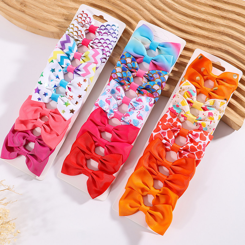10kom/set novih slatkih jednobojnih kopči za kosu s mašnama za djevojčice Ručno izrađene mašne Ukosnice Ukosnice Pokrivala za glavu Dječji dodaci za kosu