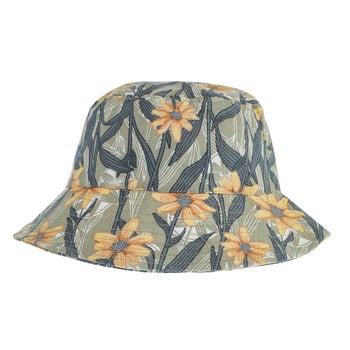 2023 Fashion Floral Print Bucket Καπέλο Βαμβακερό αναστρέψιμο αντηλιακό καπέλο γυναικεία καπέλα ψαράδων Panama