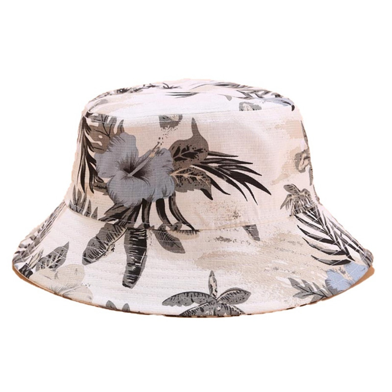 2023 Fashion Floral Print Bucket Καπέλο Βαμβακερό αναστρέψιμο αντηλιακό καπέλο γυναικεία καπέλα ψαράδων Panama