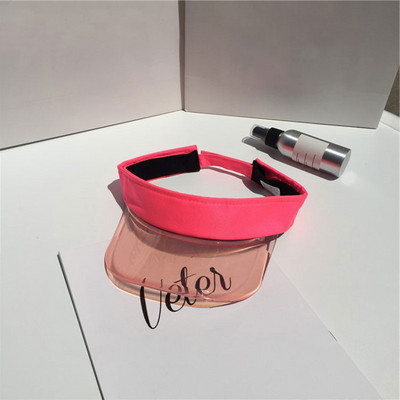 Muškarci Ženski prozirni PVC šešir Sportska traka za glavu Boja slatkiša Klasična anti-UV ležerna kapa sa šiltom za sunčanje Biciklistička kapa za golf na plaži