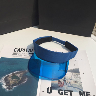 Muškarci Ženski prozirni PVC šešir Sportska traka za glavu Boja slatkiša Klasična anti-UV ležerna kapa sa šiltom za sunčanje Biciklistička kapa za golf na plaži