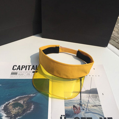 Muškarci Ženski prozirni PVC šešir Sportska traka za glavu Boja slatkiša Klasična anti-UV ležerna kapa sa šiltom za sunčanje Biciklistička kapa za golf na plaži