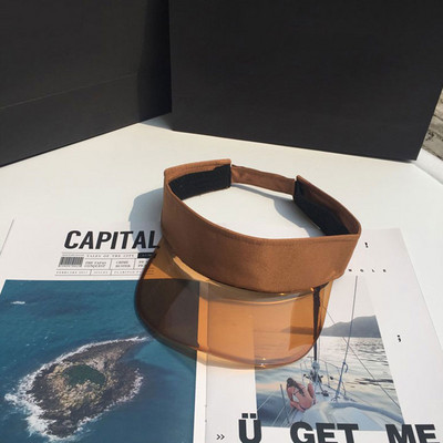 Muškarci Ženski prozirni PVC šešir Sportska traka za glavu Boja slatkiša Klasična anti-UV ležerna kapa sa šiltom za sunčanje Biciklistička kapa za golf na plaži