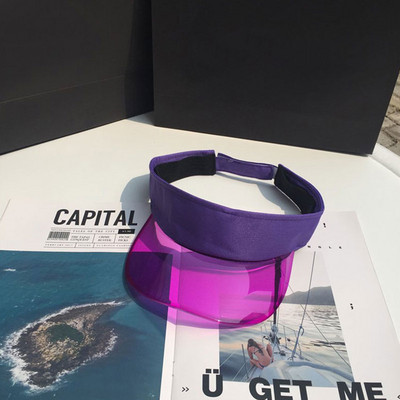 Muškarci Ženski prozirni PVC šešir Sportska traka za glavu Boja slatkiša Klasična anti-UV ležerna kapa sa šiltom za sunčanje Biciklistička kapa za golf na plaži