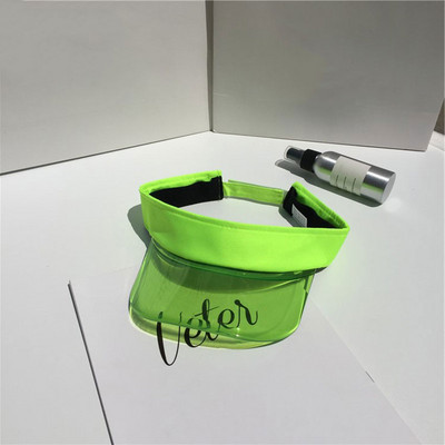 Muškarci Ženski prozirni PVC šešir Sportska traka za glavu Boja slatkiša Klasična anti-UV ležerna kapa sa šiltom za sunčanje Biciklistička kapa za golf na plaži