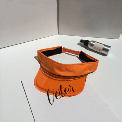 Muškarci Ženski prozirni PVC šešir Sportska traka za glavu Boja slatkiša Klasična anti-UV ležerna kapa sa šiltom za sunčanje Biciklistička kapa za golf na plaži