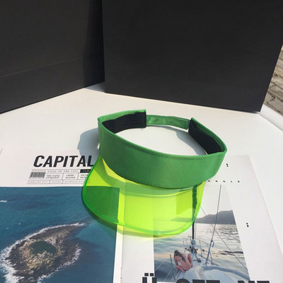 Muškarci Ženski prozirni PVC šešir Sportska traka za glavu Boja slatkiša Klasična anti-UV ležerna kapa sa šiltom za sunčanje Biciklistička kapa za golf na plaži