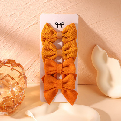 4 ks/sada roztomilých jednofarebných sponiek do vlasov, detských nylonových mäkkých sponiek do vlasov, ručne vyrábaných pokrývok hlavy, sponiek do vlasov, módnych detských vlasových doplnkov