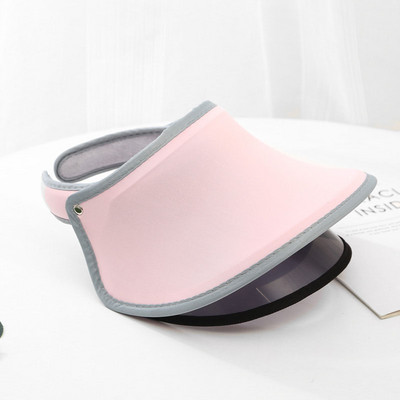 Protecție cu două straturi Pălărie de soare pentru femei, parasolar de vară, pălărie cu boruri largi, pălărie de plajă, cu protecție UV reglabilă, șapcă feminină, ambalabilă