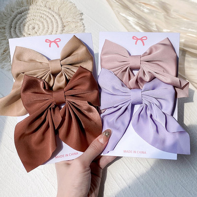 2 vnt./rinkinys su taškeliais gėlių raštais plaukų segtukai moterims, merginoms, margutėlėms, plaukų segtukai Pastoral Retro Style Big Bowknot plaukų aksesuarai