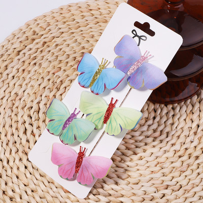 5 tk/pakk Armas Bobby Pin Lastele Tüdrukud Naised 3D Liblikad Juukseklambrid Pulmafotograafia Pruudijuuksed Barrette Aksessuaarid