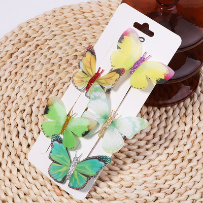 5 tk/pakk Armas Bobby Pin Lastele Tüdrukud Naised 3D Liblikad Juukseklambrid Pulmafotograafia Pruudijuuksed Barrette Aksessuaarid