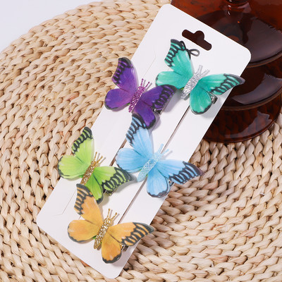 5 tk/pakk Armas Bobby Pin Lastele Tüdrukud Naised 3D Liblikad Juukseklambrid Pulmafotograafia Pruudijuuksed Barrette Aksessuaarid