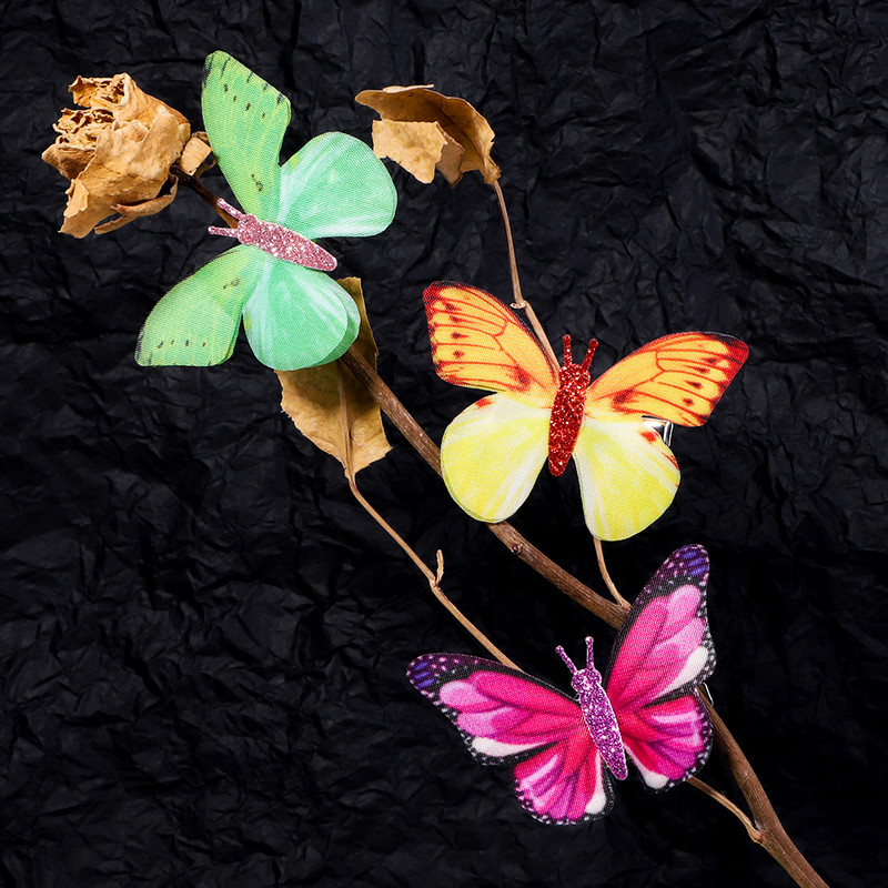 5 tk/pakk Armas Bobby Pin Lastele Tüdrukud Naised 3D Liblikad Juukseklambrid Pulmafotograafia Pruudijuuksed Barrette Aksessuaarid