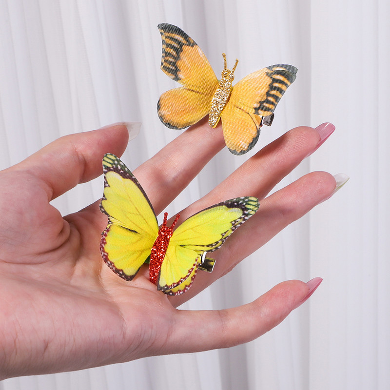 5 tk/pakk Armas Bobby Pin Lastele Tüdrukud Naised 3D Liblikad Juukseklambrid Pulmafotograafia Pruudijuuksed Barrette Aksessuaarid