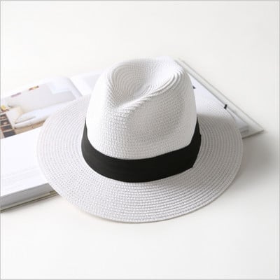 WZCX Pliabila Protecție Soarela Moda Nouă Pălărie de Paie Culoare Solidă Pălărie de plajă cu boruri late Căciulă de vară pentru femei